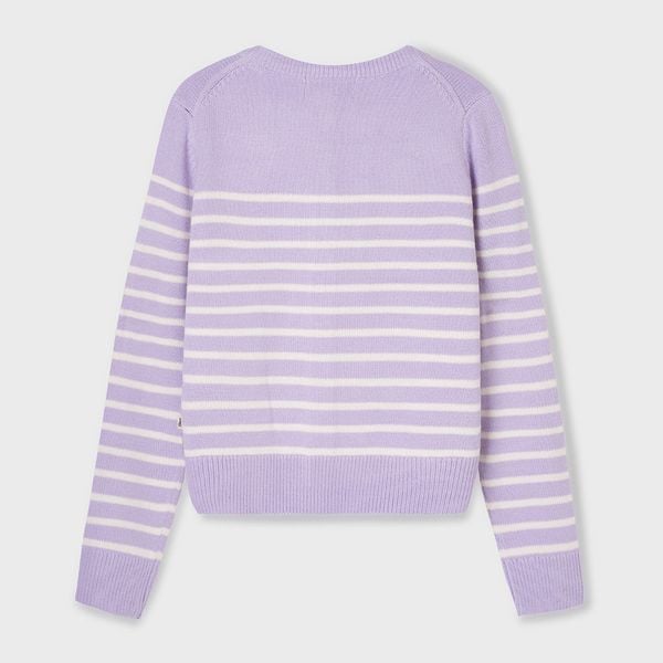 Áo Cardigan WHOAU [Nữ] - Steve R-neck Cardigan Purple - WHCKF4913F