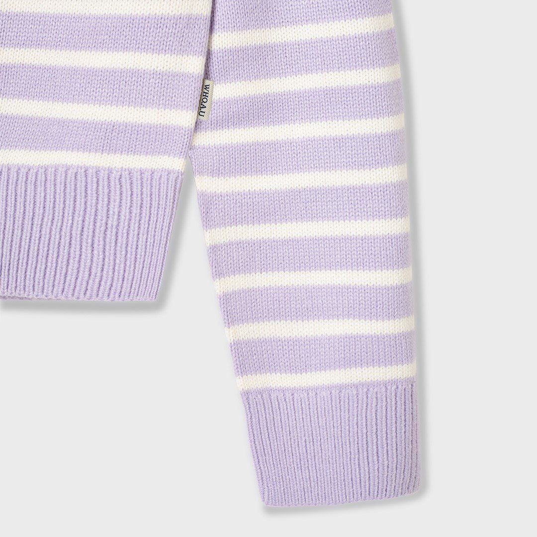  Áo Cardigan WHOAU [Nữ] - Steve R-neck Cardigan Purple - WHCKF4913F 