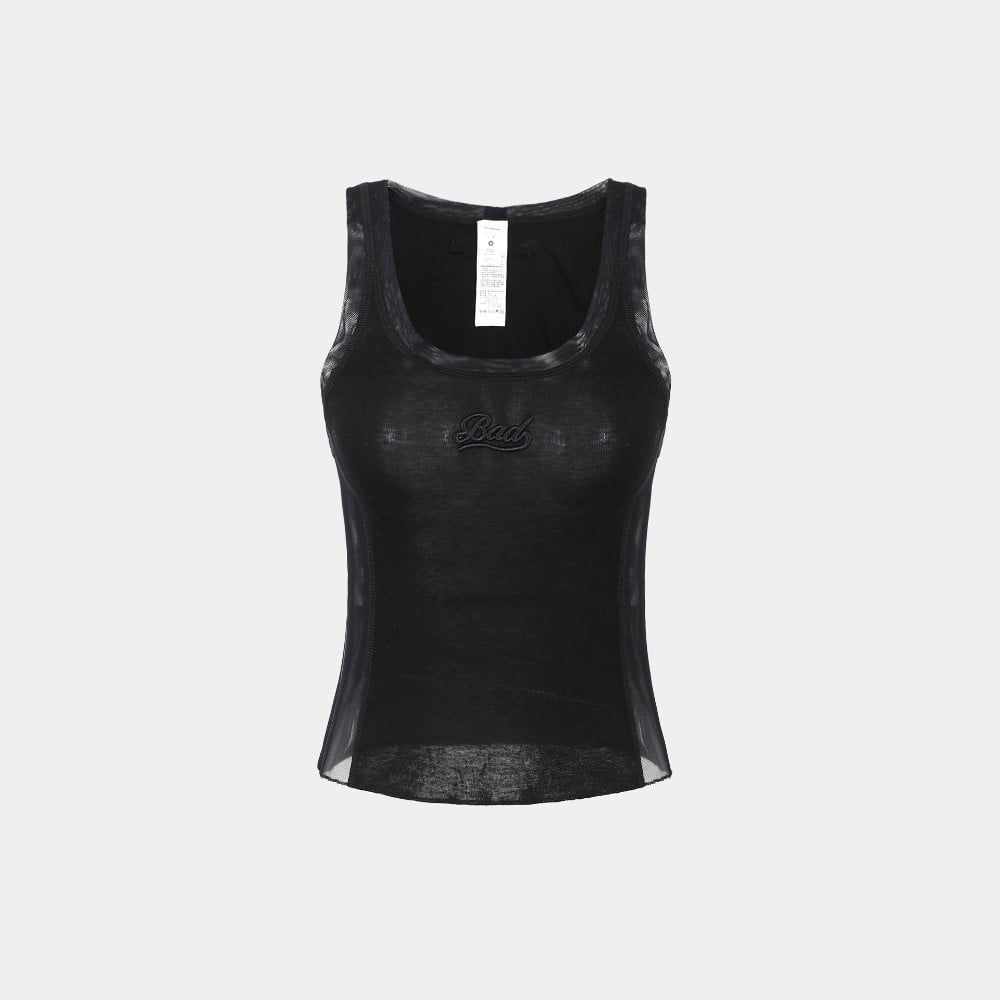  Áo Croptop [Nữ] Badblood - [w-tnk24-024] Second Skin Tank Top Black 
