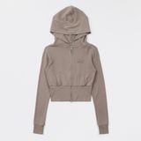  Áo Khoác [Unisex] Badblood - [w-hde24-036] Beyond Soft Hooded Zip-Up Slim Fit - Tobacco 