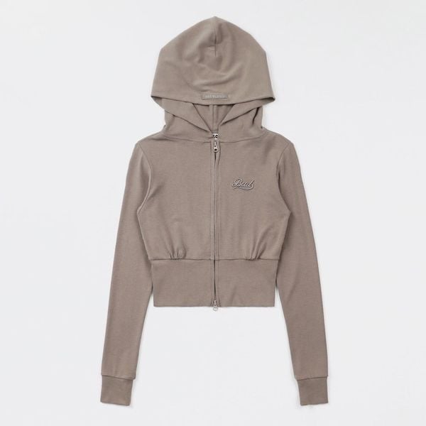 Áo Khoác [Unisex] Badblood - [w-hde24-036] Beyond Soft Hood Zip-Up Slim Fit - Tobacco