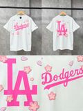  Áo Thun New Era - [Unisex] LA Dodgers Mini Peach Blossom White T-Shirt - 15565226 
