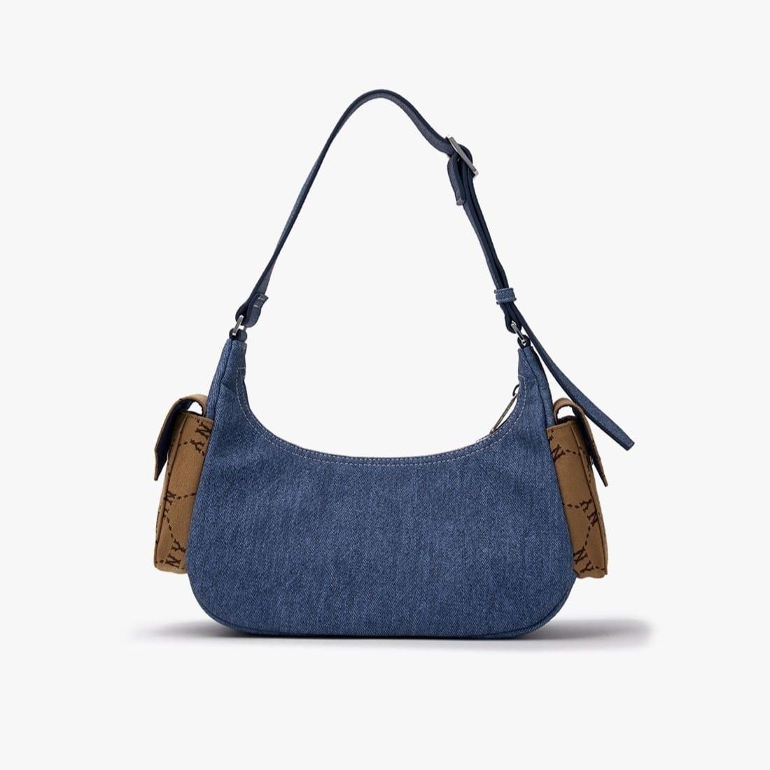  Túi Xách MLB Korea - Dia Mono Megalogo Denim Cargo Bag NY Yankees Indigo - 3ABQM134N-50INS 