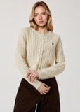  Áo Cardigan Len WHOAU [Nữ] - Steve Cable Cardigan Beige - WHCKG2211F 