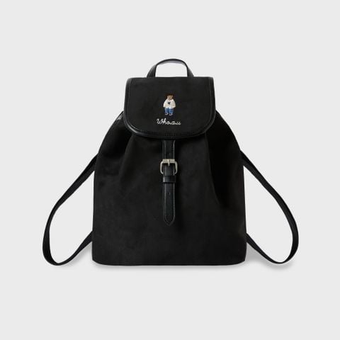 Balo Whoau Korea - Suede Buckle Backpack - WHBGF4T31A