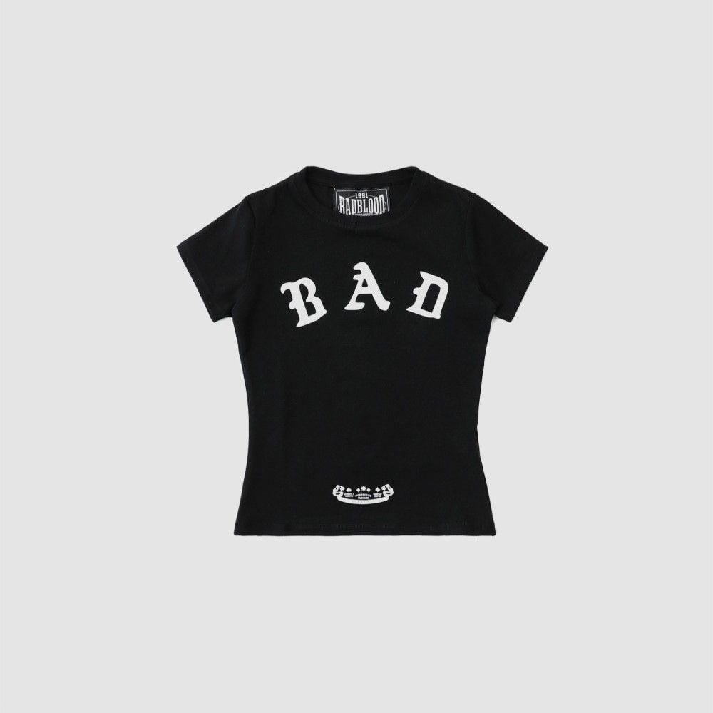  Áo Thun [Unisex] Badblood - [w-tee25-040] Mystic Logo Jersey Short Sleeve Slim Fit Black 