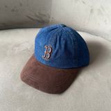  Nón MLB Korea - [Unisex] Denim Suede Unstructured Ballcap - 3ACPB125N-43NYS 