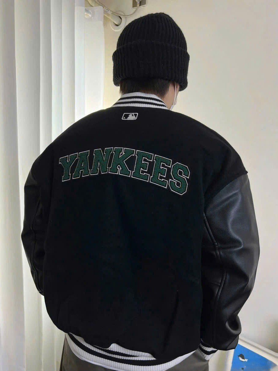  Áo Bomber MLB [Unisex] Wool Basic Varsity Jacket New York Yankees - 3AJPV0634-50BKL 