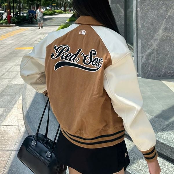 Áo Bomber MLB [Unisex] Boston Có Cổ