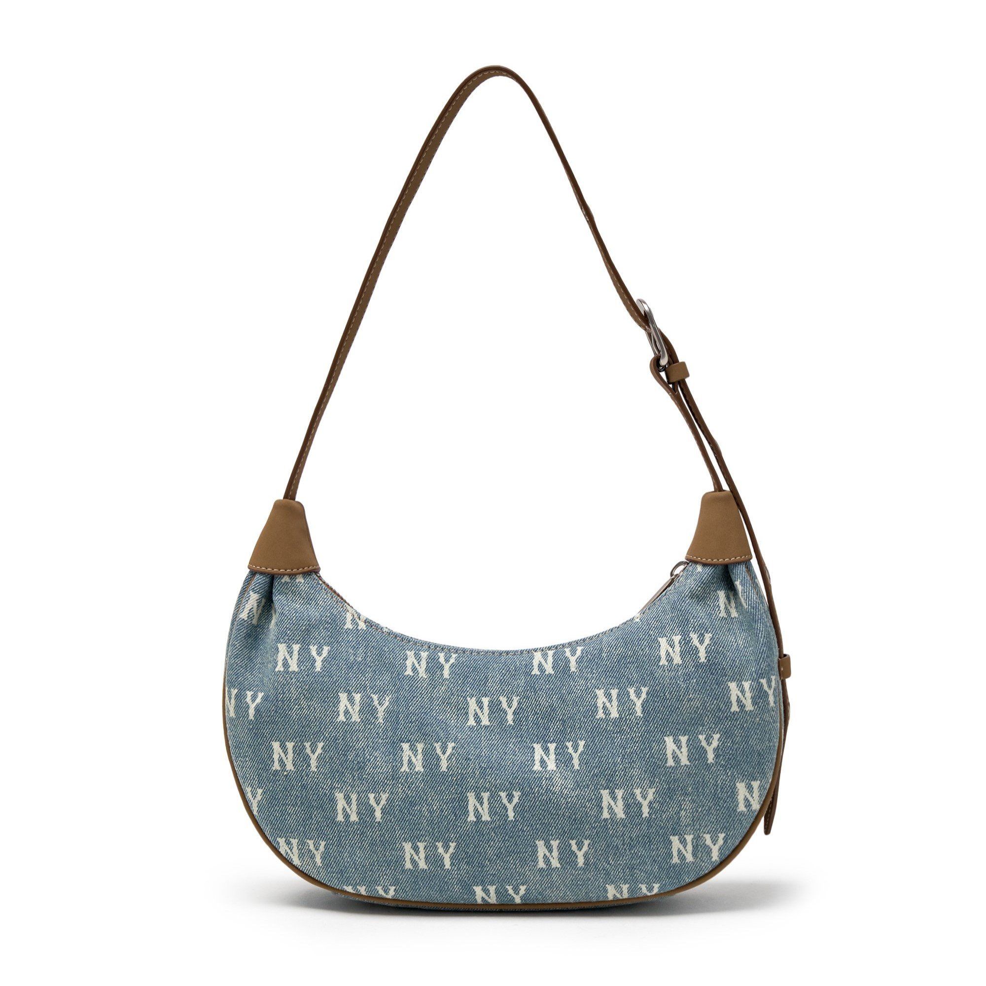  Túi Xách MLB Classic Monogram Vintage Denim Hobo Bag NY Yankees - 3ABQMV55N-50BLL 
