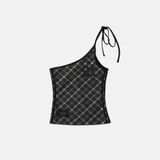  Áo Hai Dây [Nữ] Badblood - [w-tnk25-015] Vintage Club One Shoulder Tank 