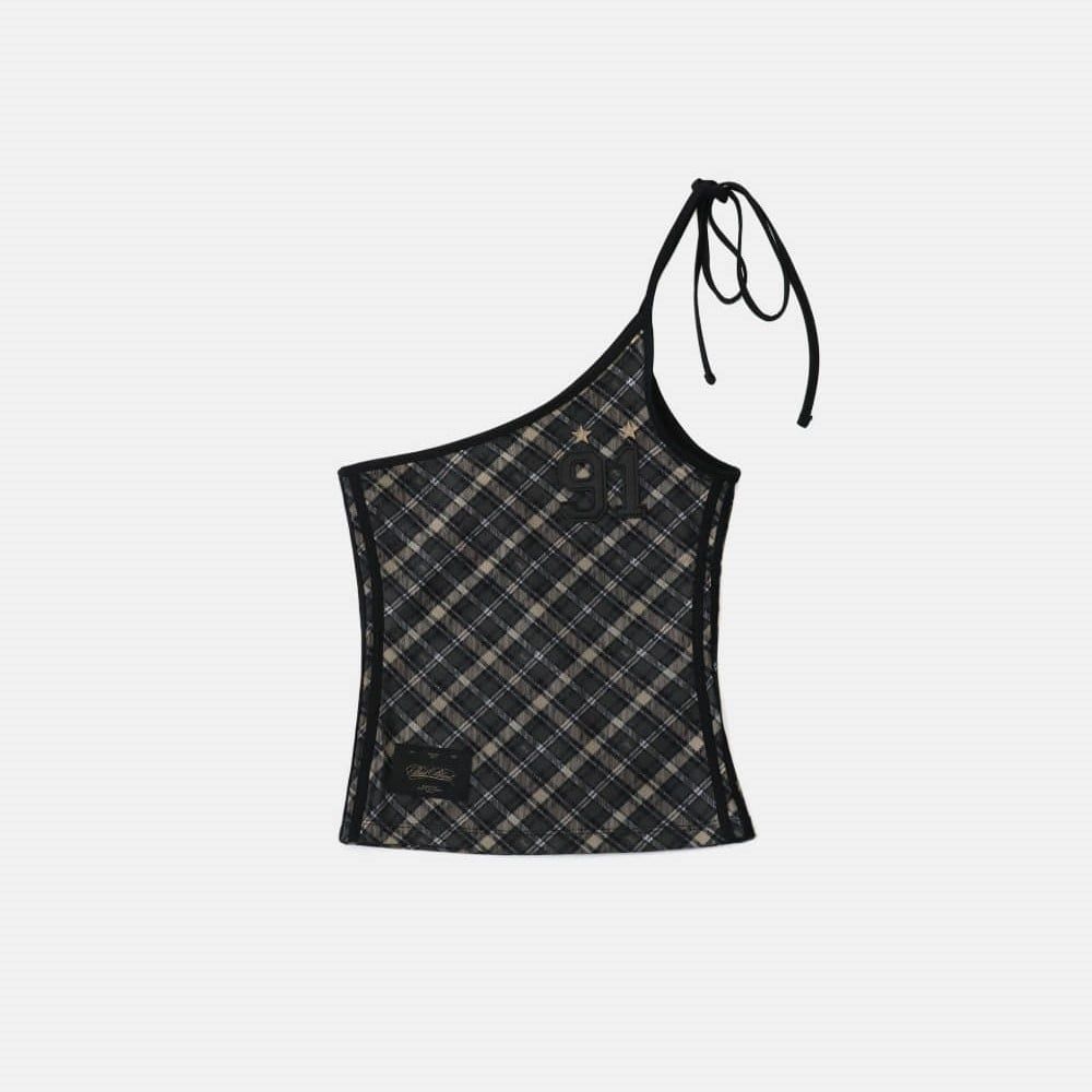  Áo Hai Dây [Nữ] Badblood - [w-tnk25-015] Vintage Club One Shoulder Tank 