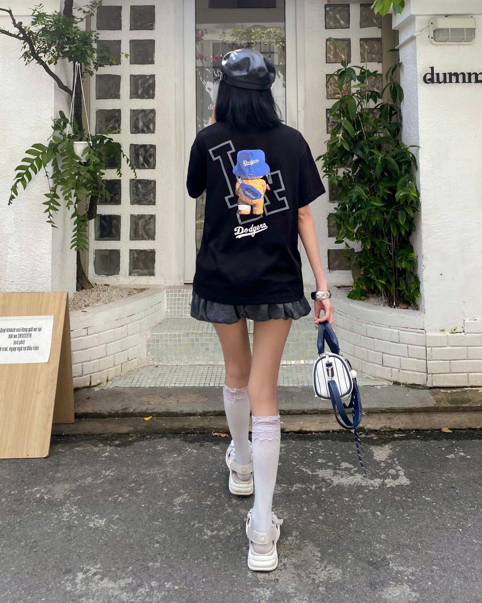  Áo Thun New Era - [Unisex] NY Yankees Bear Bucket LA Hat Black T-Shirt - 16668998 