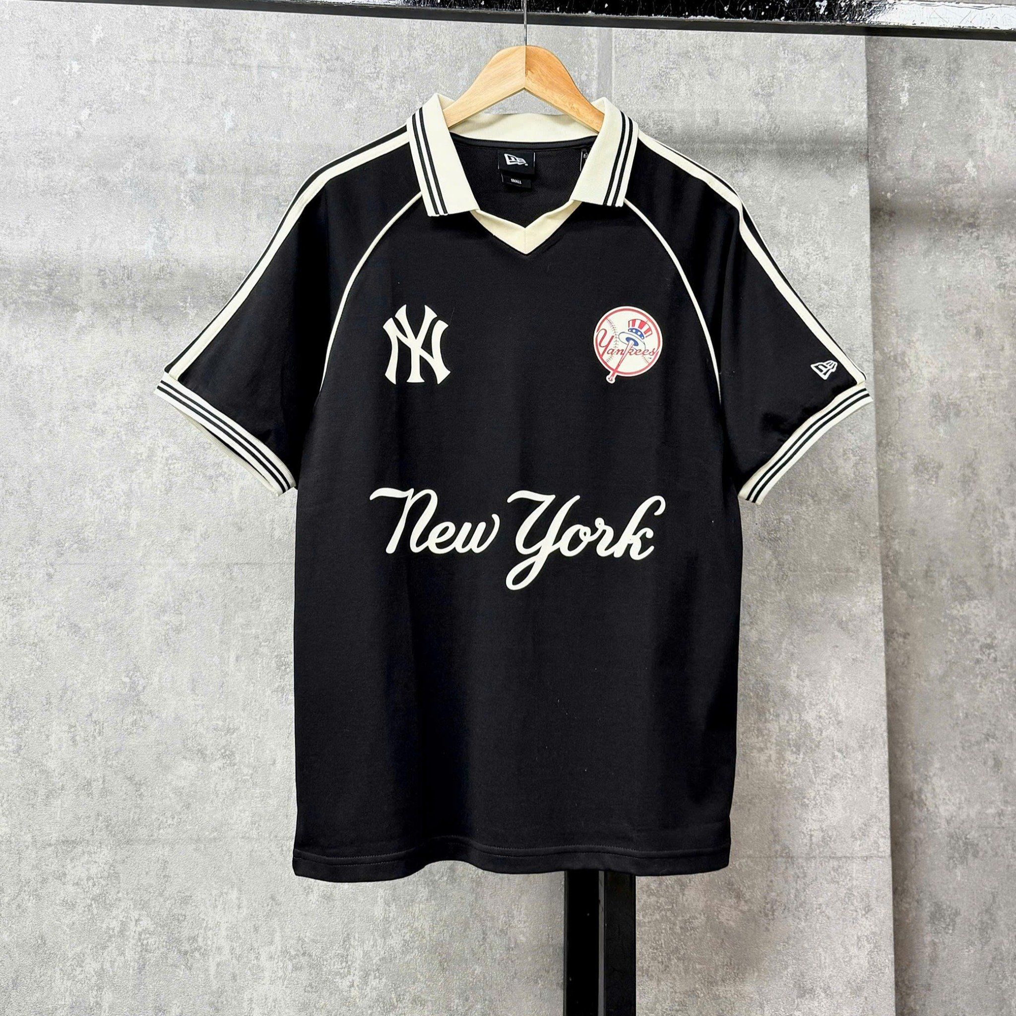  Áo Thun Polo New Era - [Unisex] NY Yankees Baseball Logo Polo Black - 14326525 