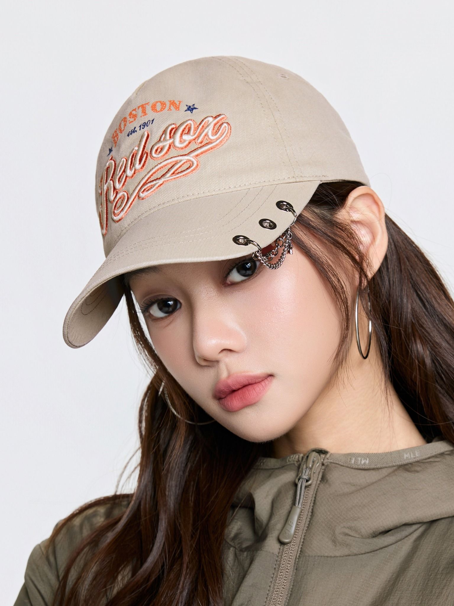  Nón MLB Korea - [Unisex] Vintage Culsive Jewelry Unstructured Ball Cap - 3ACPV206N 