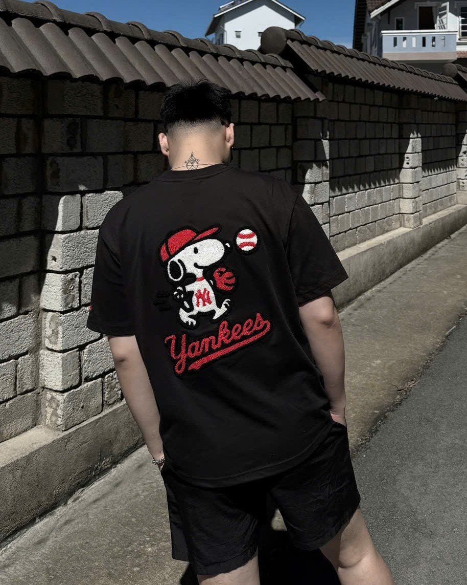  Áo Thun New Era - [Unisex] NY Yankees Snoopy Black 