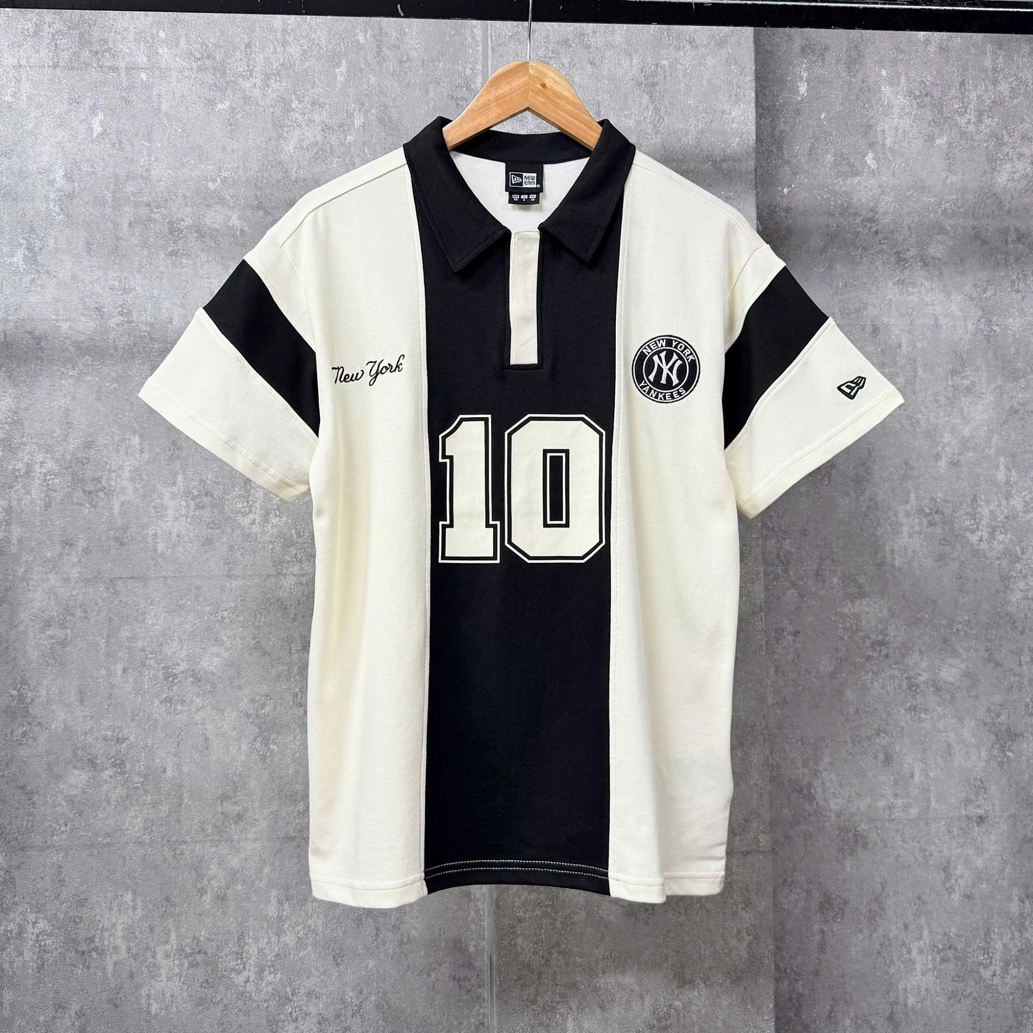  Áo Thun Polo New Era - [Unisex] NY Yankees Jersey 10 Stripe Black - 15488870 