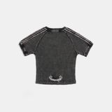  Áo Thun [Unisex] Badblood - [w-tee25-011] Rusty Denim V-Neck T-Shirt Black 