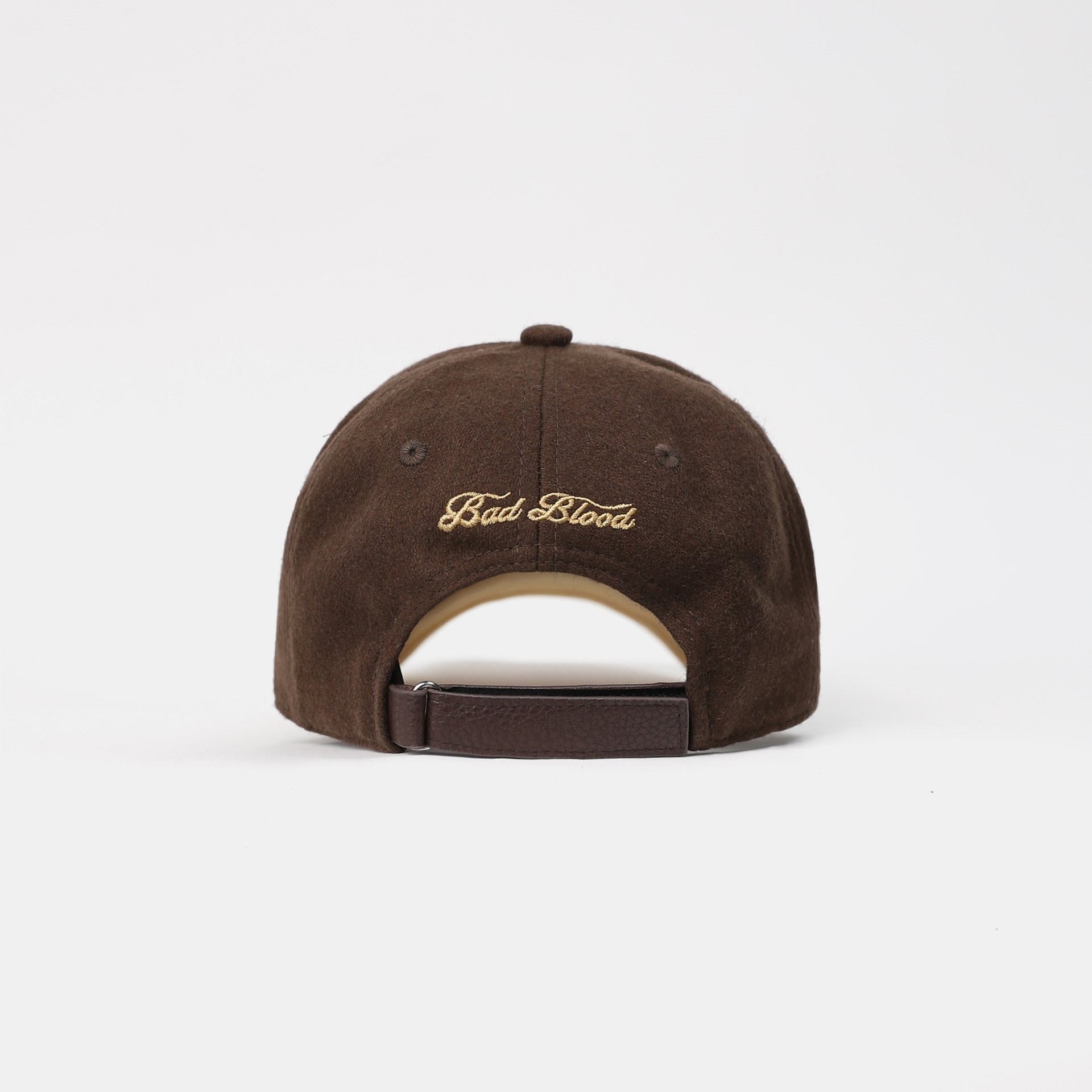 ◆BADBLOOD◆ Contrast Wool Ball Cap Chocolate w-hat24-062 Nón Badblood [Unisex] - [w-hat24-062] Contrast Wool Ball Cap