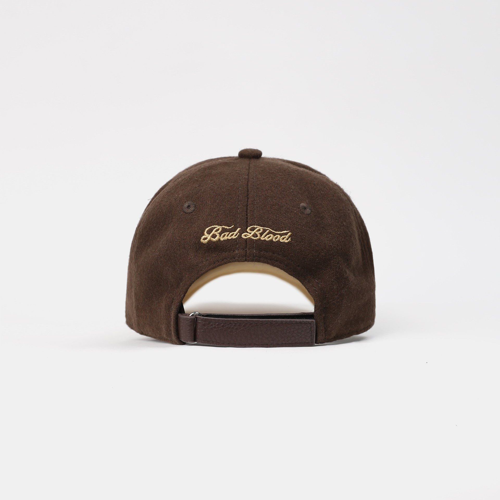 ◆BADBLOOD◆ Contrast Wool Ball Cap Chocolate w-hat24-062 Nón Badblood [Unisex] - [w-hat24-062] Contrast Wool Ball Cap