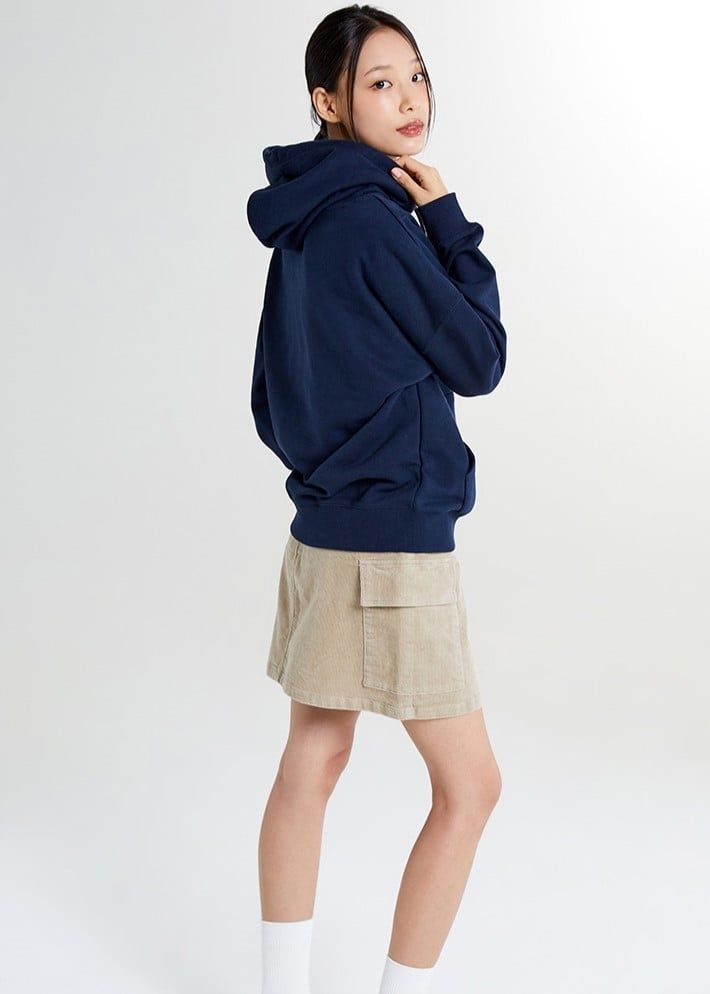  Áo Hoodie SPAO [Nữ] - Woody Hooded Pullover Navy - SPMHE49G51 
