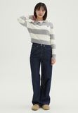  Áo Sweater Crop SPAO [Nữ] - Woody Cable Half-Open Gray - SPKWF49G50 