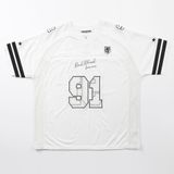  Áo Thun [Unisex] Badblood - [w-tee24-072] Crochet 91 Football Jersey Large Fit White 