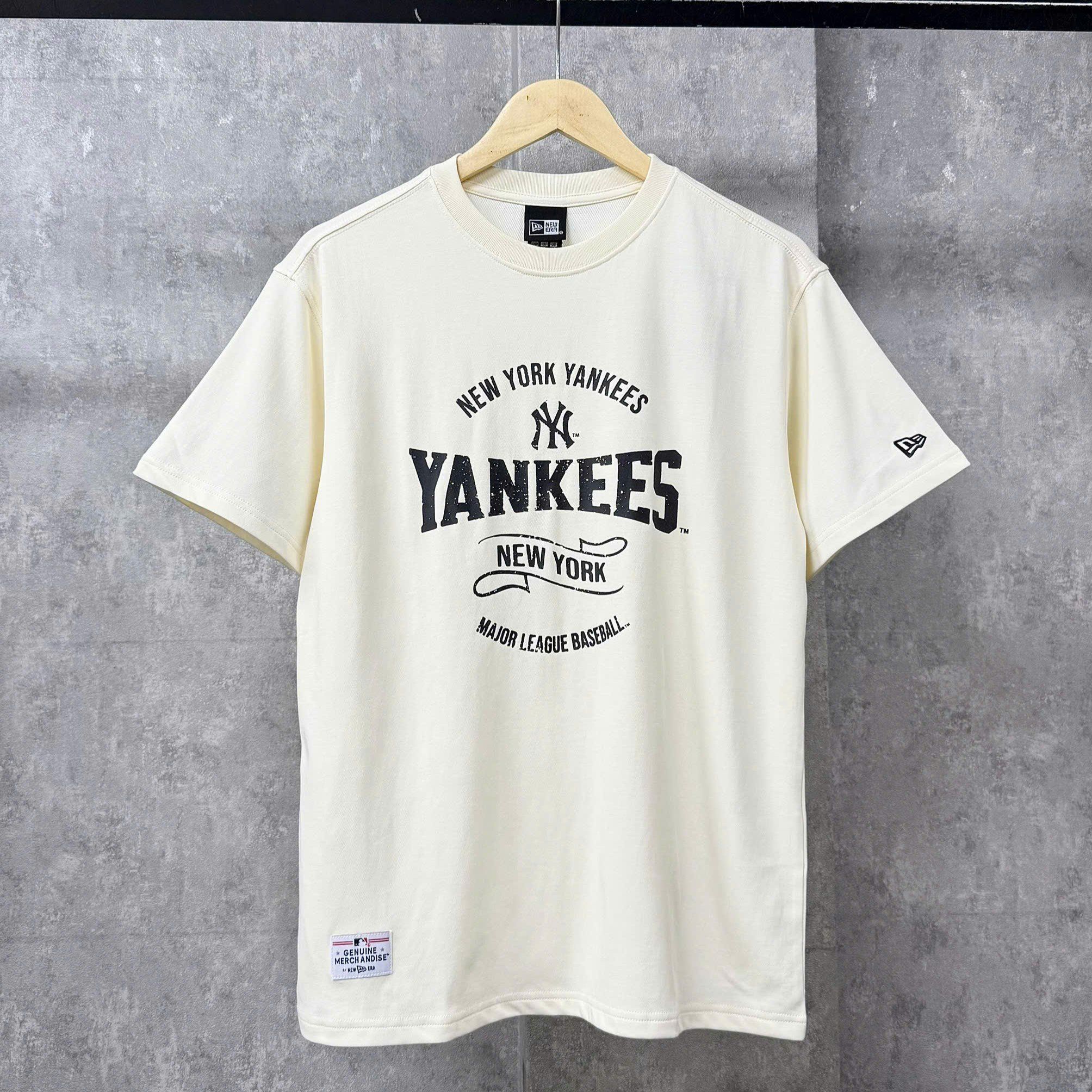  Áo Thun New Era - [Unisex] NY Yankees Retro Logo Cream T-Shirt - 15488856 