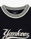  Áo Sweater [Nữ] MLB Korea - Varsity Cursive NY Yankees - 3FMTV0344-50BKS 