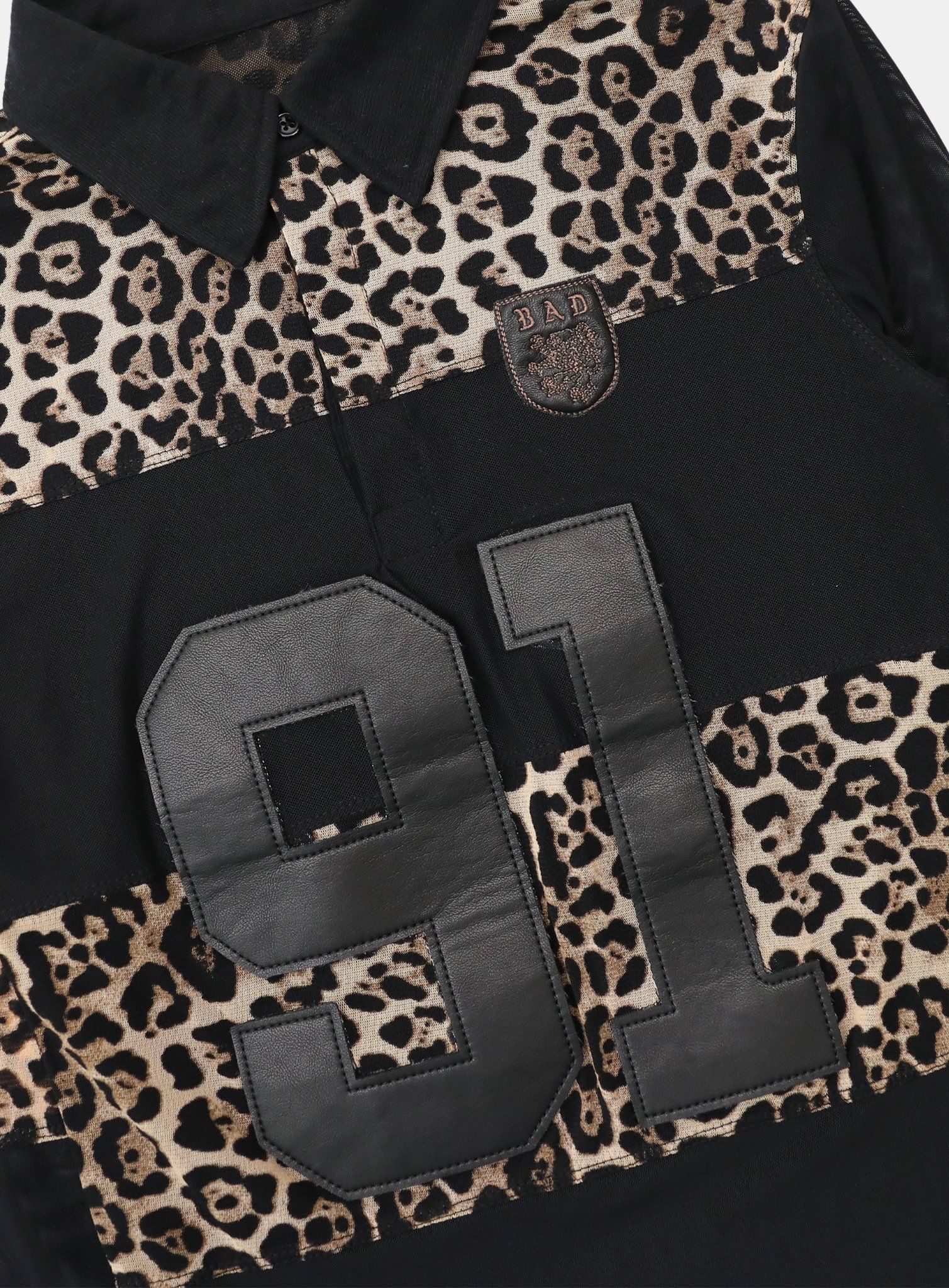  Áo Thun Dài Tay [Unisex] Badblood - [w-tee25-021] Vintage Club Rugby Leopard 