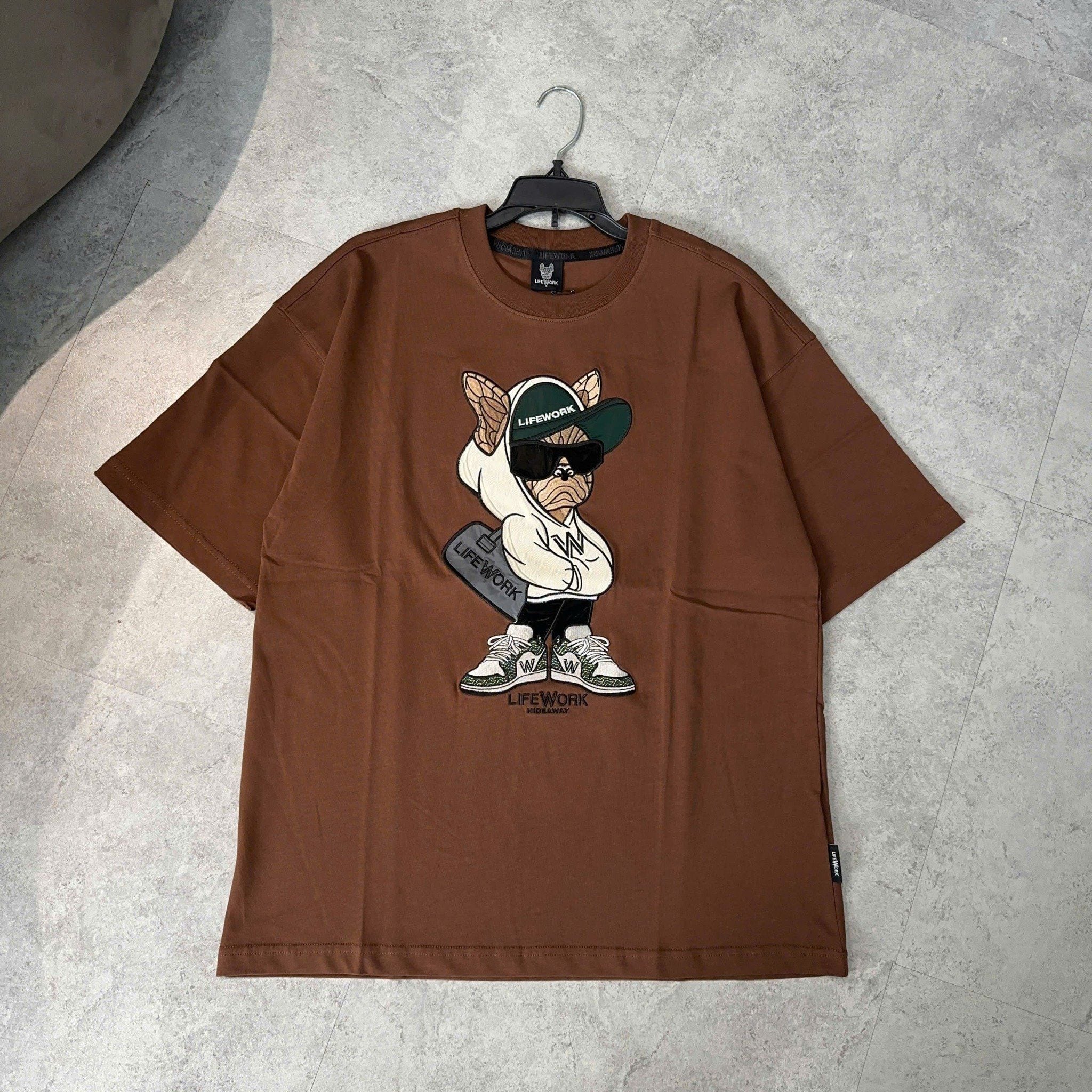  Áo thun Life Work [Unisex] - Duffle Bag Hipdog Applique Short Sleeve T-Shirt - LW252TS428 