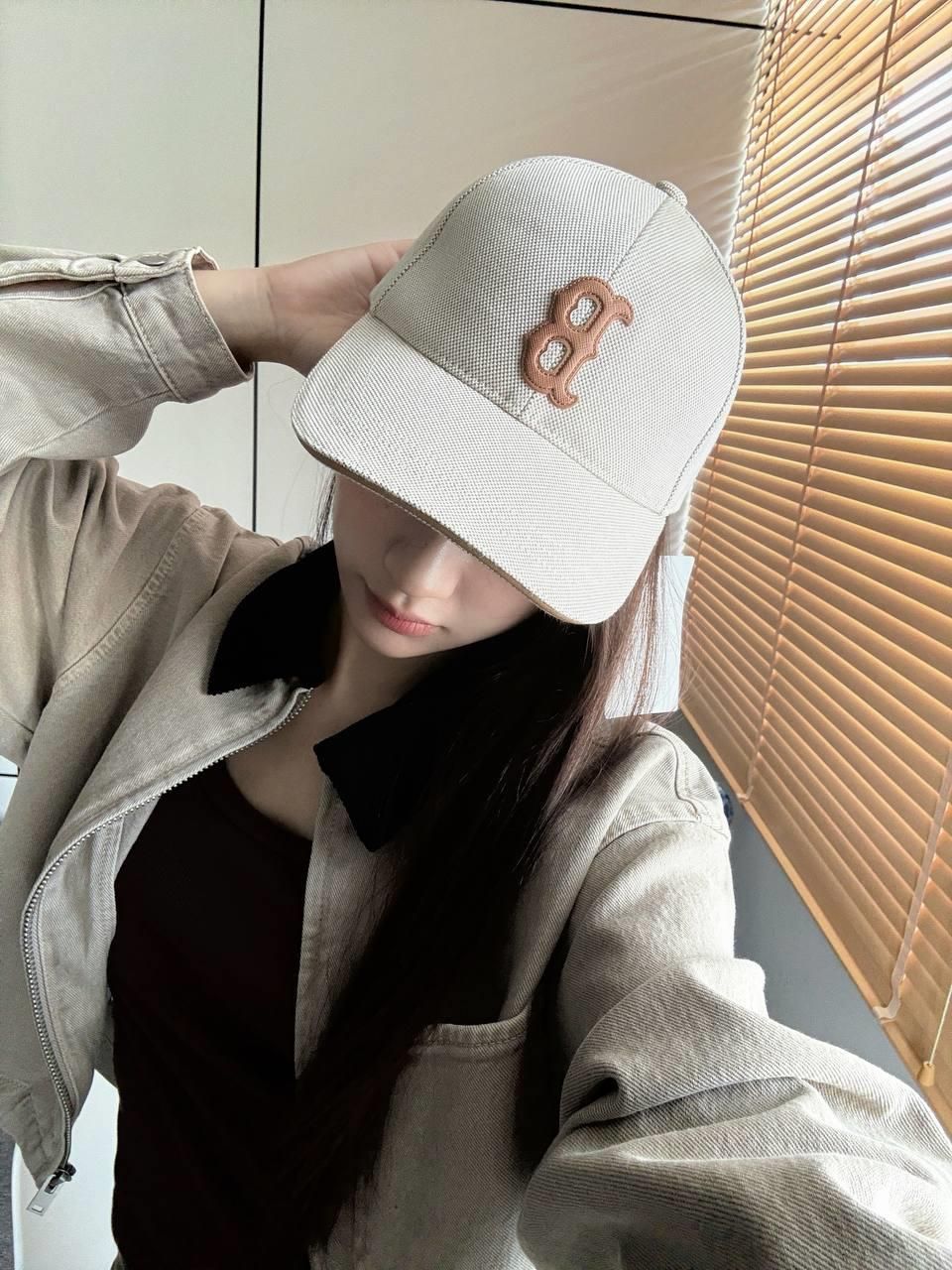  Nón MLB Korea - Basic Canvas Leather Logo Structure Ball Cap Boston - 3ACPVL94N-43CRD 