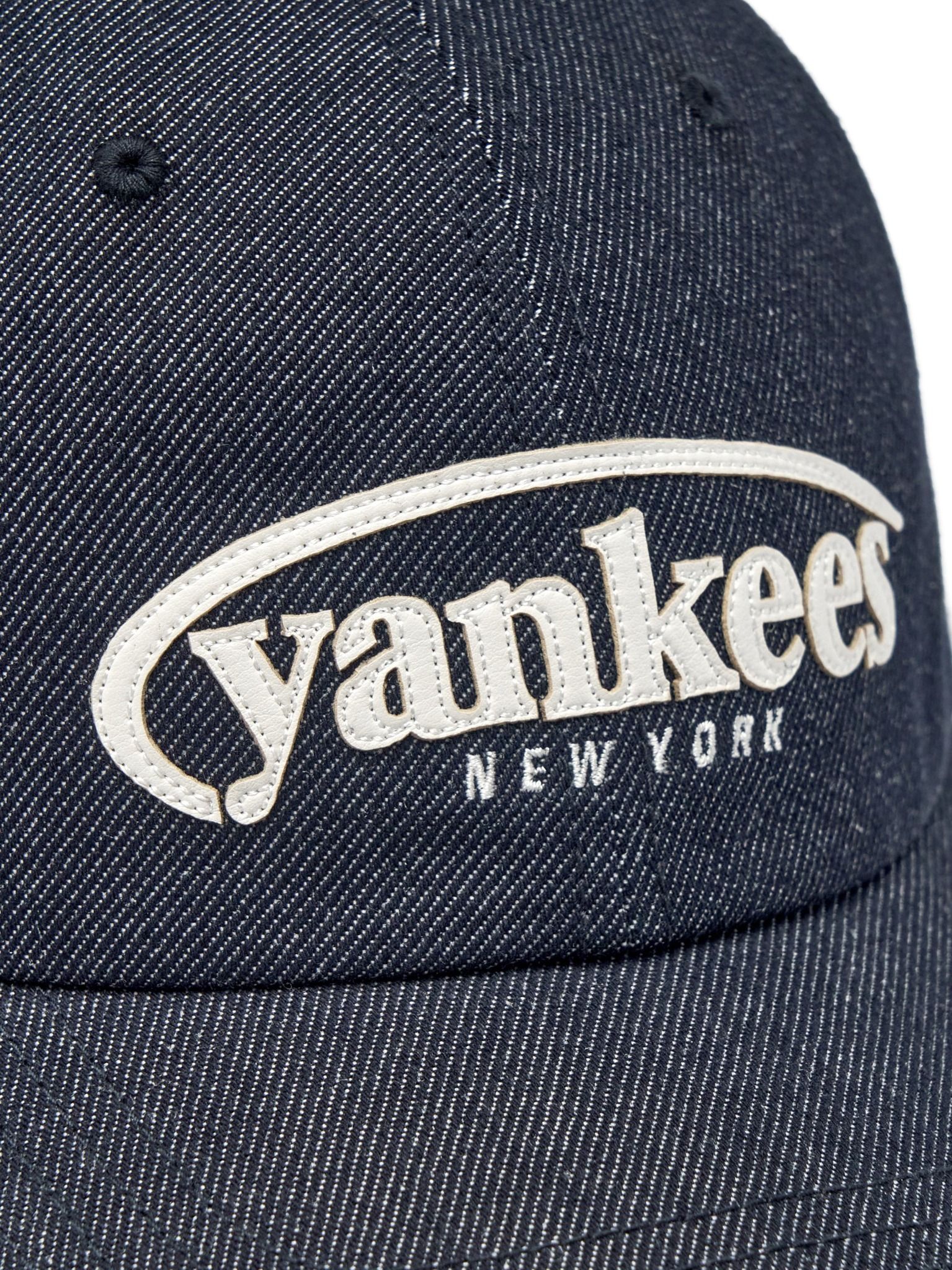 Nón MLB Korea - [Unisex] Vintage Denim Curve Logo Unstructured Ball Cap LA Dodgers - 3ACPV196N-50INS 