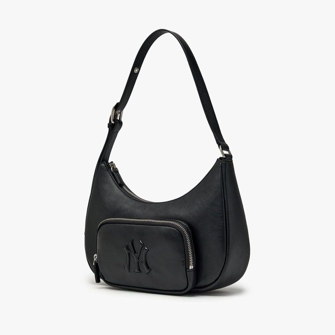  Túi Xách MLB Korea - Basic Vintage Logo Hobo Bag NY Yankees - 3ABQV026N-50BKS 
