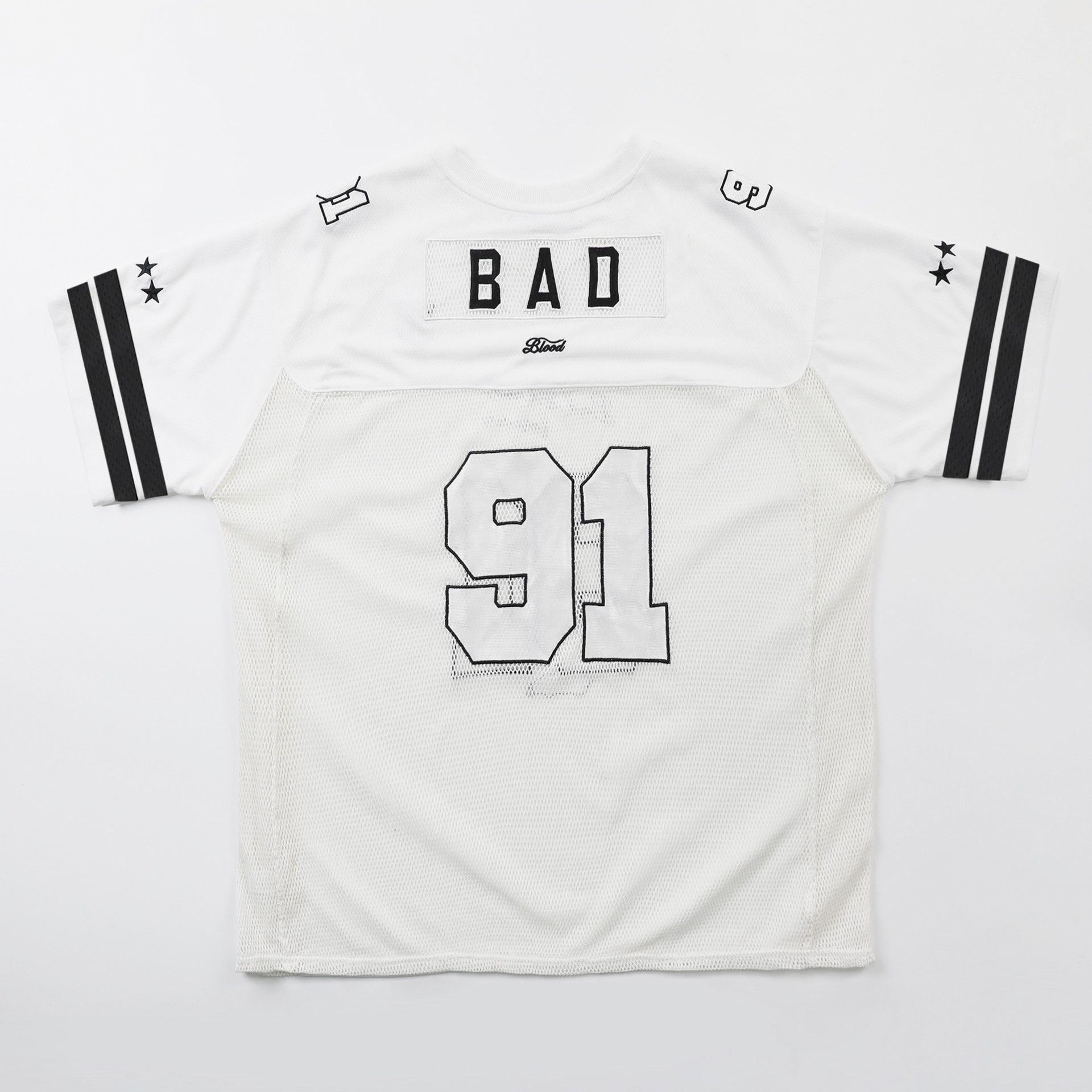  Áo Thun [Unisex] Badblood - [w-tee24-072] Crochet 91 Football Jersey Large Fit White 
