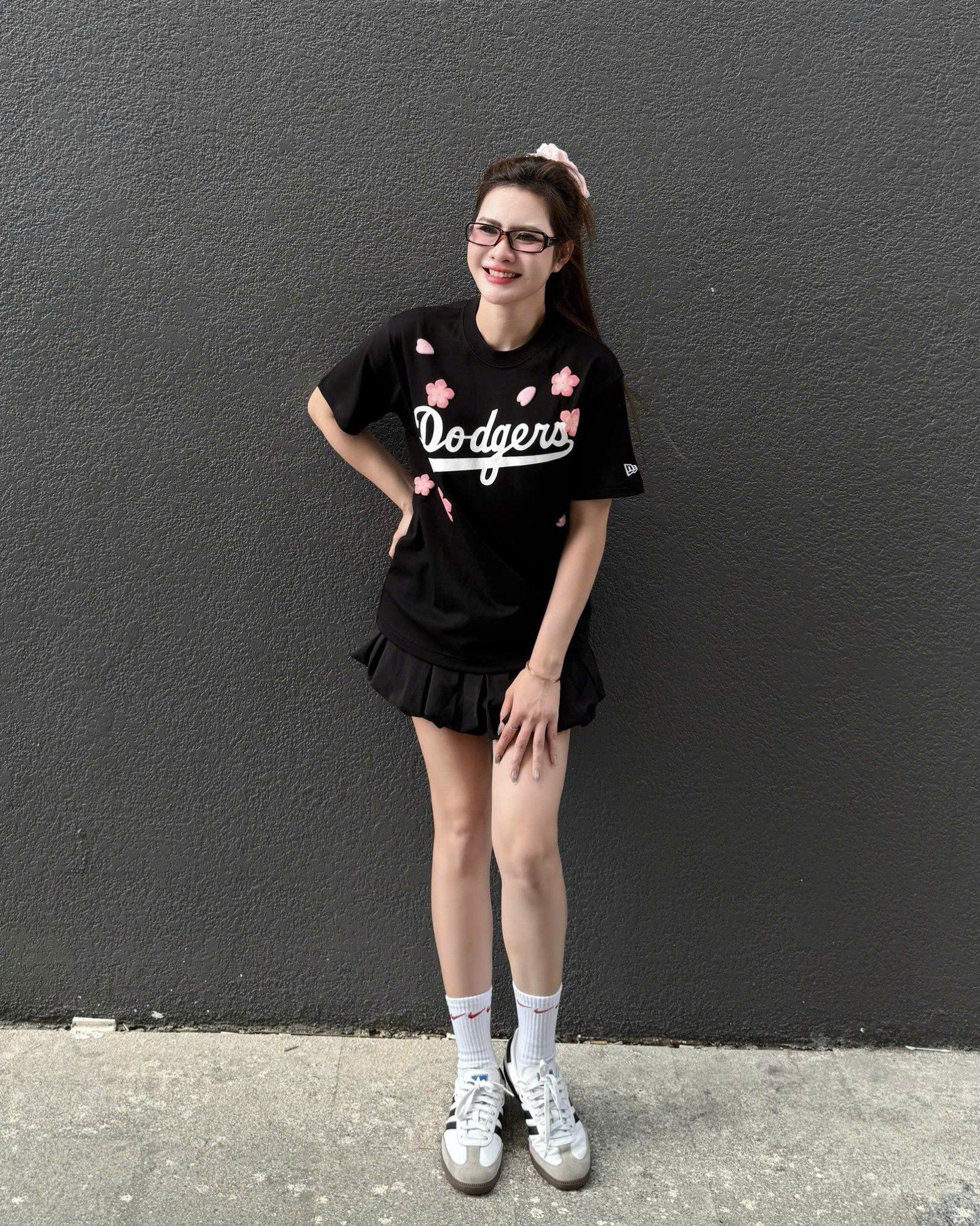  Áo Thun New Era - [Unisex] LA Dodgers Mini Peach Blossom White T-Shirt - 15565227 