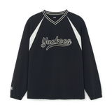  Áo Sweater MLB Korea - Varsity Sportive Curlsive Woven Yankees - 3AMTV1254-50BKS 