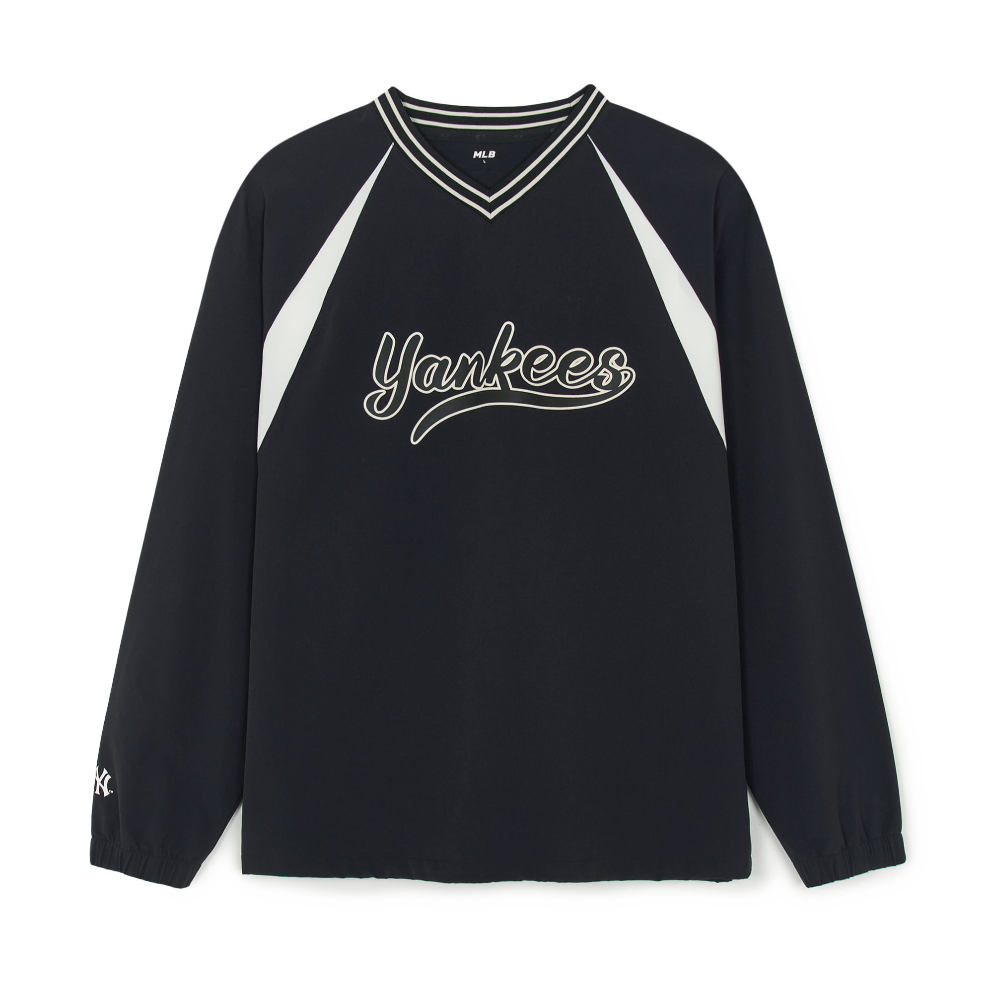  Áo Sweater MLB Korea - Varsity Sportive Curlsive Woven Yankees - 3AMTV1254-50BKS 