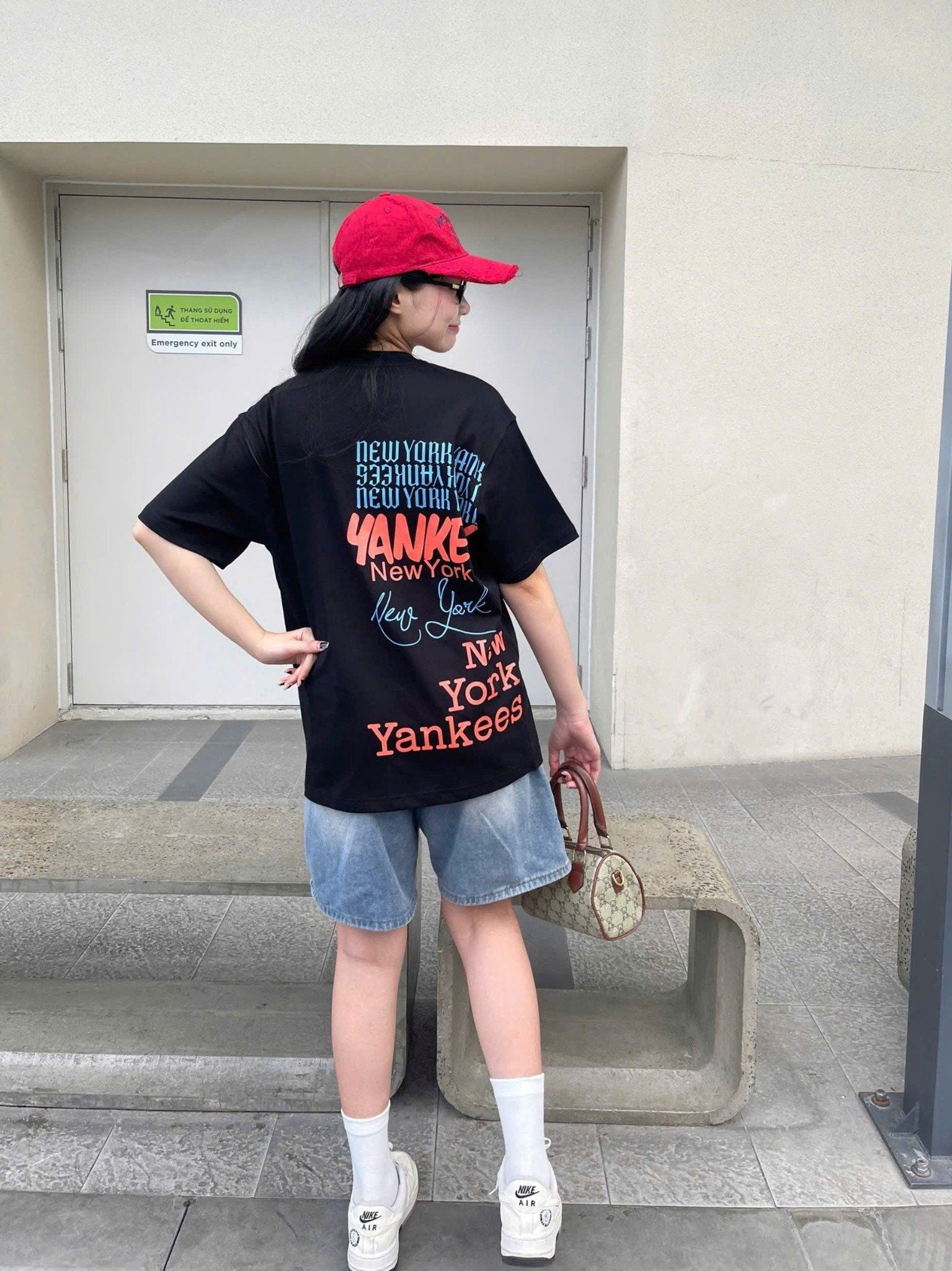  Áo Thun New Era - [Unisex] NY Yankees Freestyle Words Black T-shirt - 18887545 