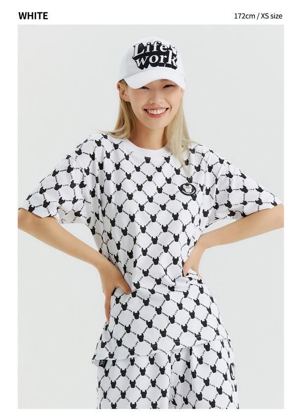  Áo thun Life Work [Unisex] - Monogram Pattern T-Shirt - LW222TS101 