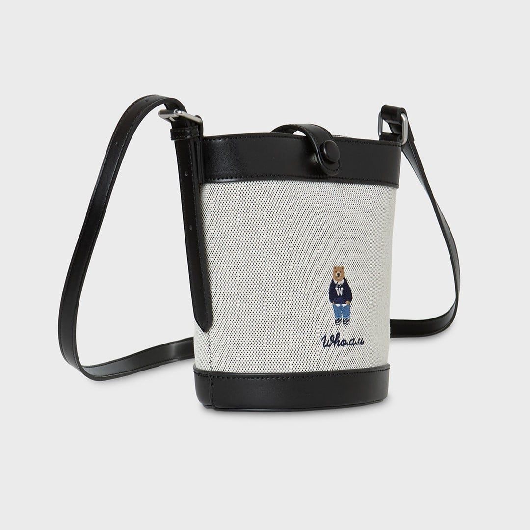  Túi Xách Whoau - Steve Canvas Cross Bag Black - WHBGG2222A 