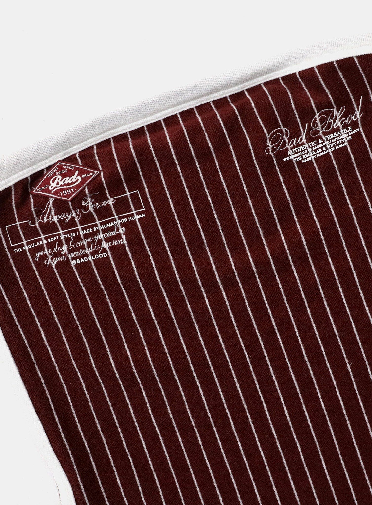  Áo Quây [Nữ] Badblood - [w-tnk25-033] Classic Logo Stripe Tube Top Wine 