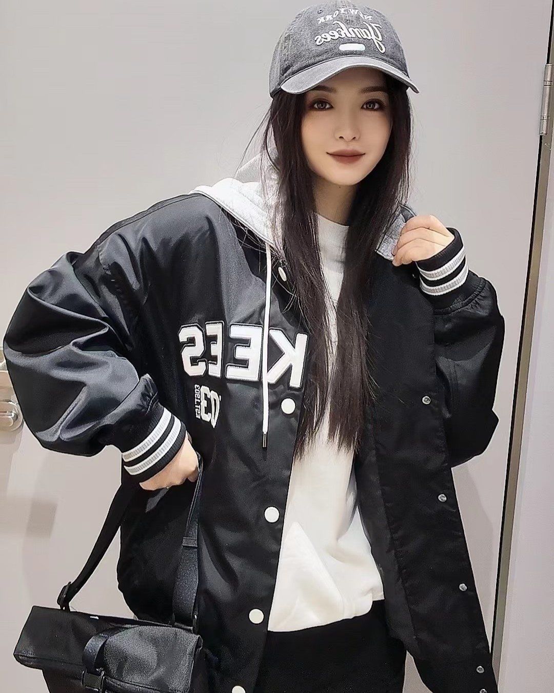  Áo Khoác Bomber New Era - [Unisex] Boston Varsity Jacket Black 