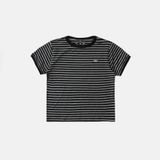  Áo Thun [Unisex] Badblood - [w-tee25-102] Tiny Logo Jersey Ringer T-Shirt Black/Stripe 