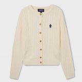  Áo Cardigan WHOAU [Nữ]- Steve Cable Cardigan Cream - WHCKF4901F 