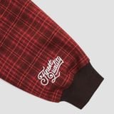  Áo Khoác [Unisex] Badblood - [w-hde24-064] Classic Check Hooded Zip-Up Red 