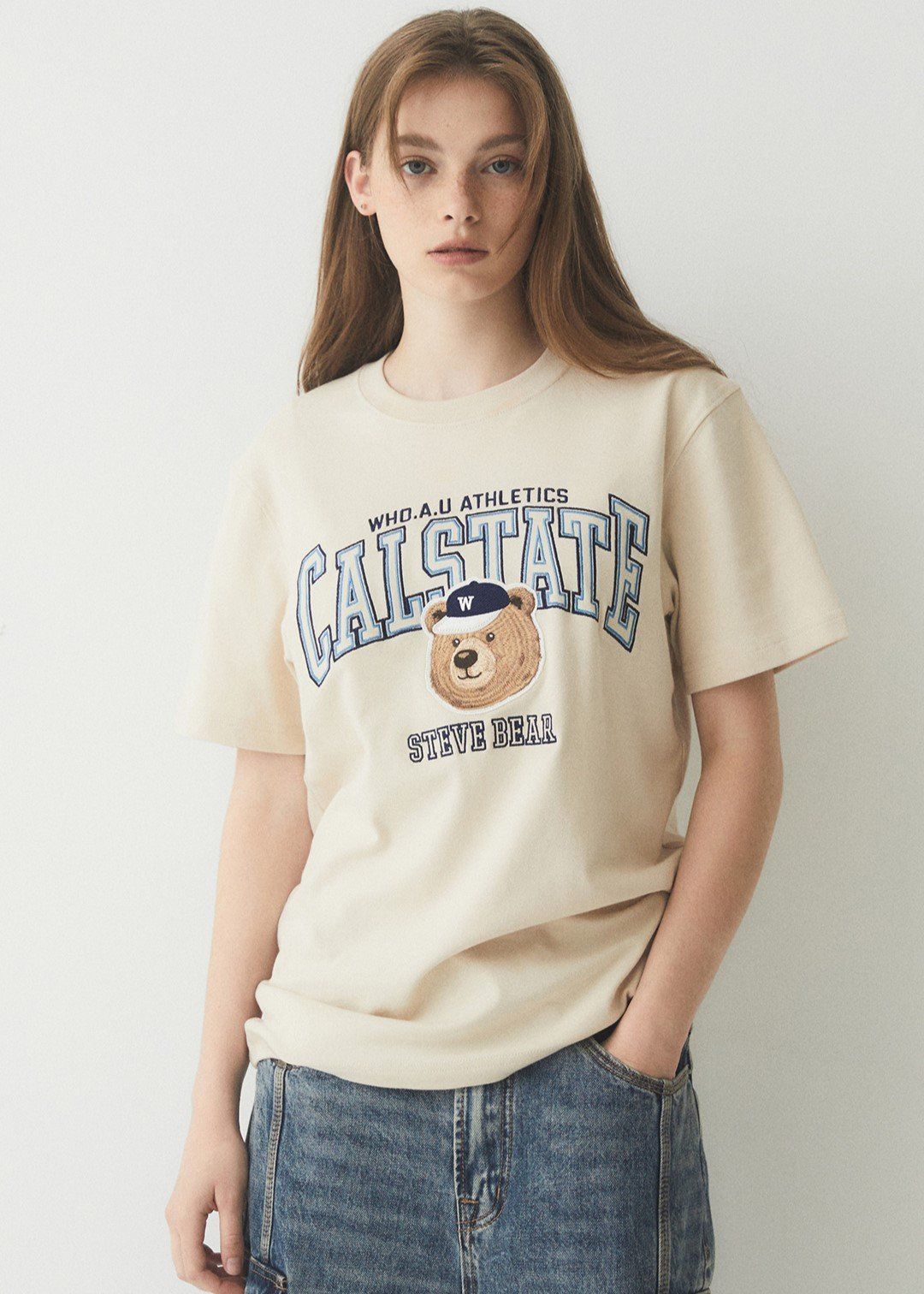  Áo Thun WHOAU [Unisex] - Steve Campus Patch - WHRPE2492U 