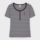  Áo Thun WHOAU [Nữ] - Steve Ribbed Henry Neck - WHRAG2452F 