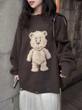  Áo Len ADLV Distressed Bear Knit Brown 