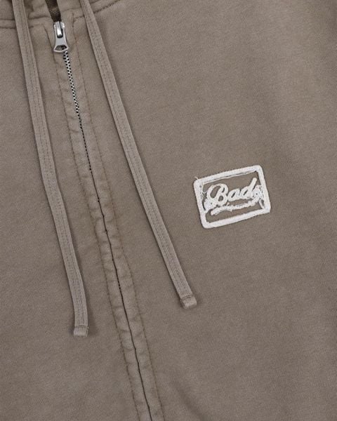  Áo Khoác [Unisex] Badblood - [w-hde25-006] Billy Washed Hooded ZipUp Sand 